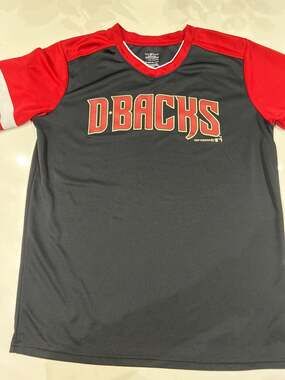 Team Athletics Arizona Diamondbacks D-Backs Youth XL 14/16 V-Neck Jersey Shirt